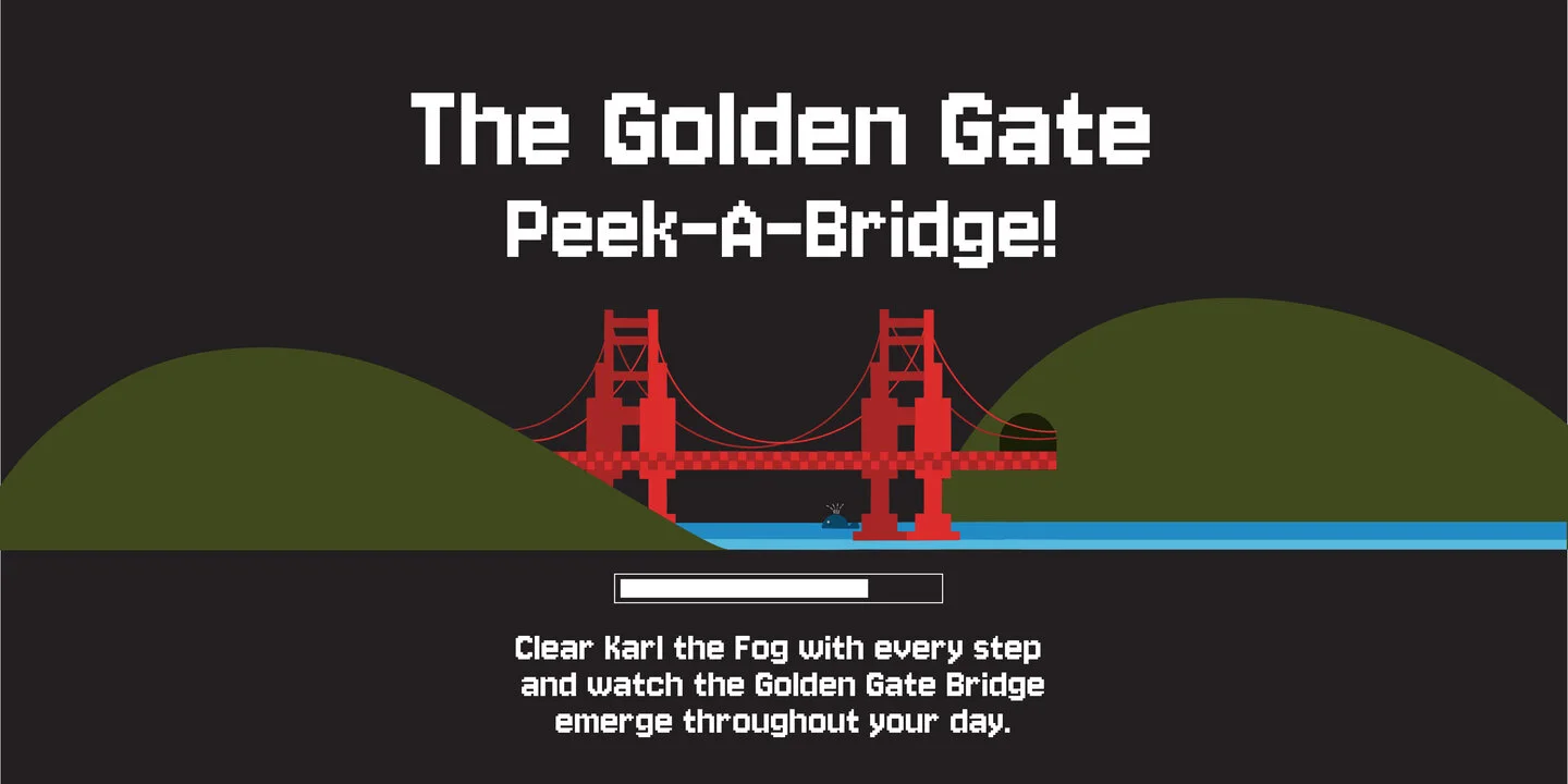 Golden Gate Peek-a-Bridge store artwork